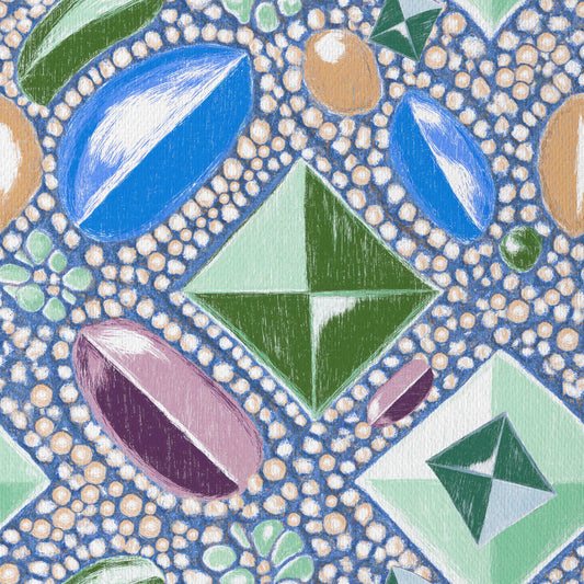 Royal Gemstones Blue Pastel Wallpaper⁠