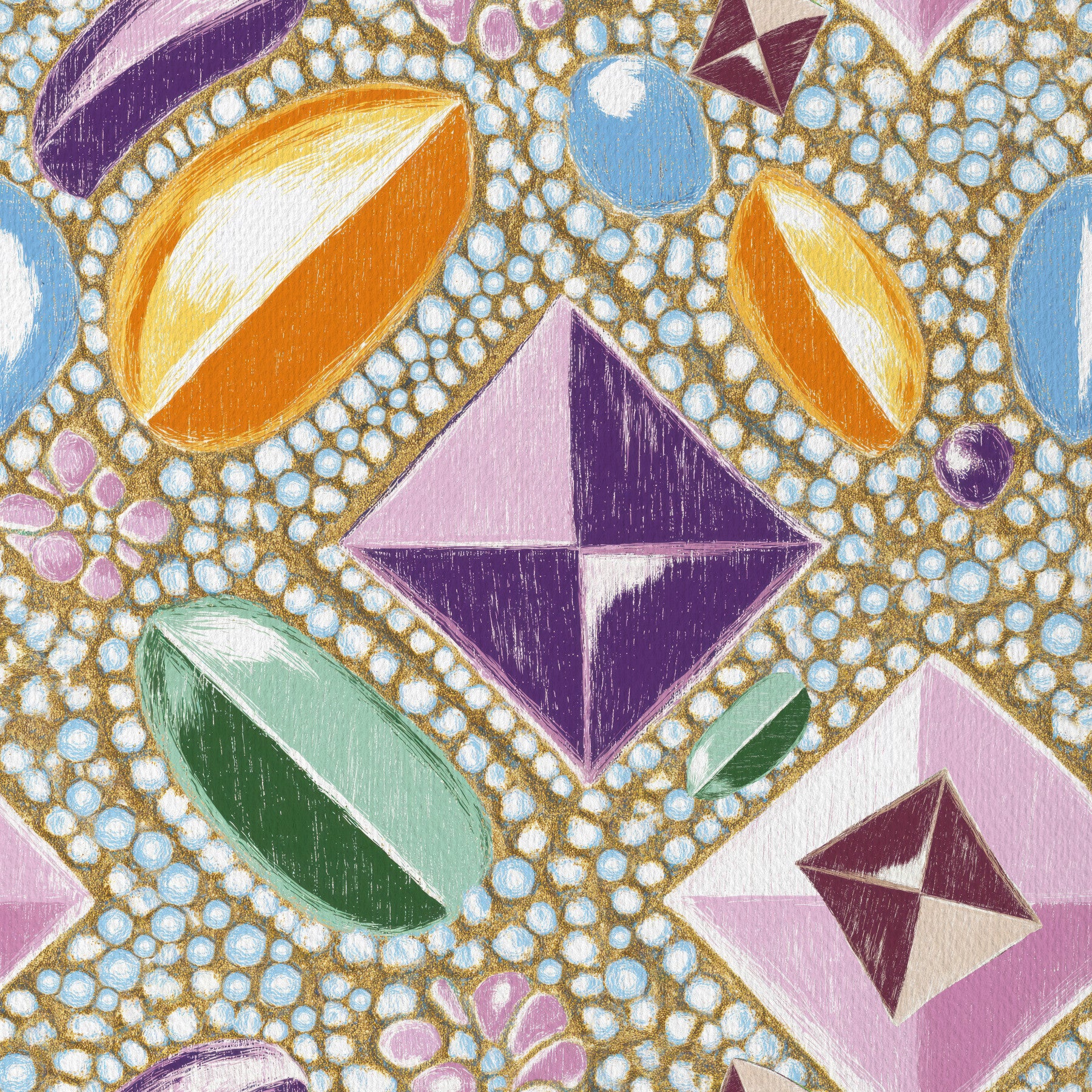 Royal Gemstones Pink Pastel Wallpaper⁠