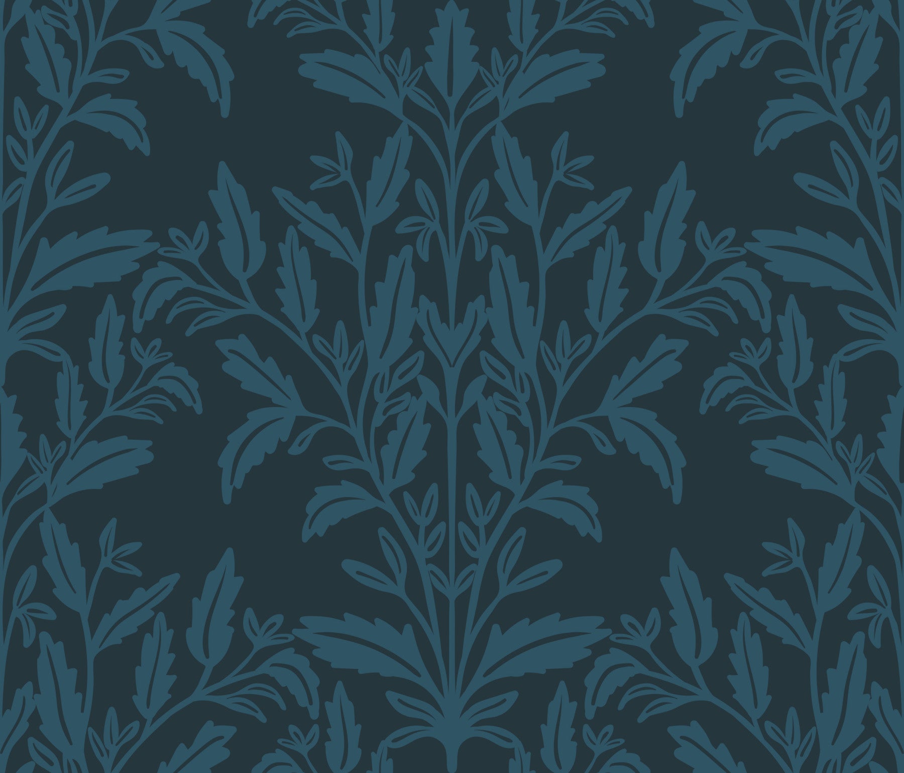Enchanted Ink Leaf Motif Wallpaper⁠