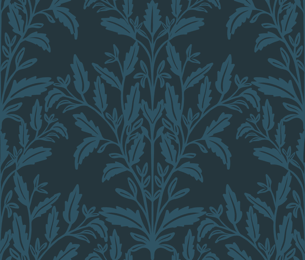 Enchanted Ink Leaf Motif Wallpaper⁠