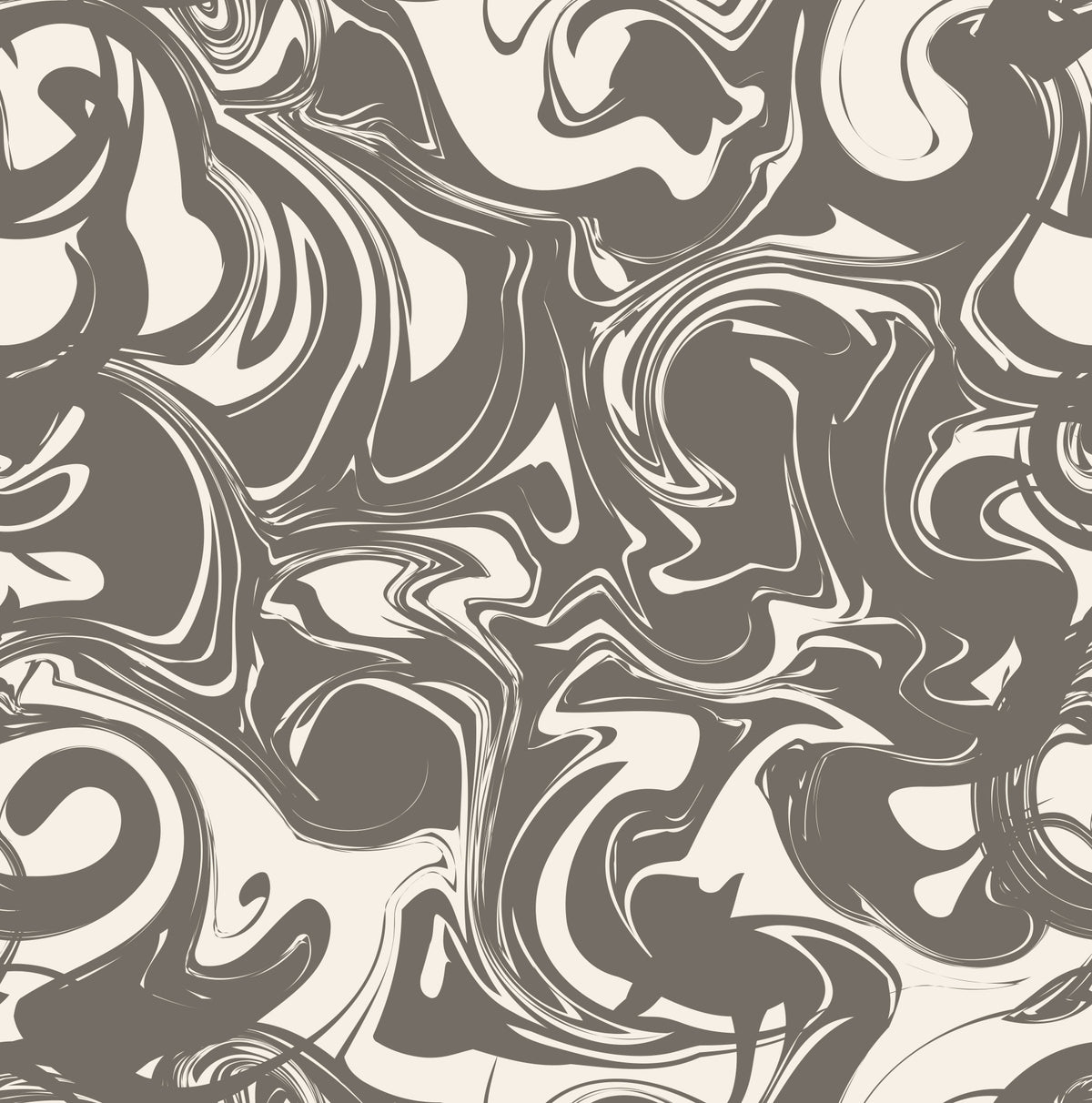 Monochrome Liquid Marble Swirl Wallpaper⁠