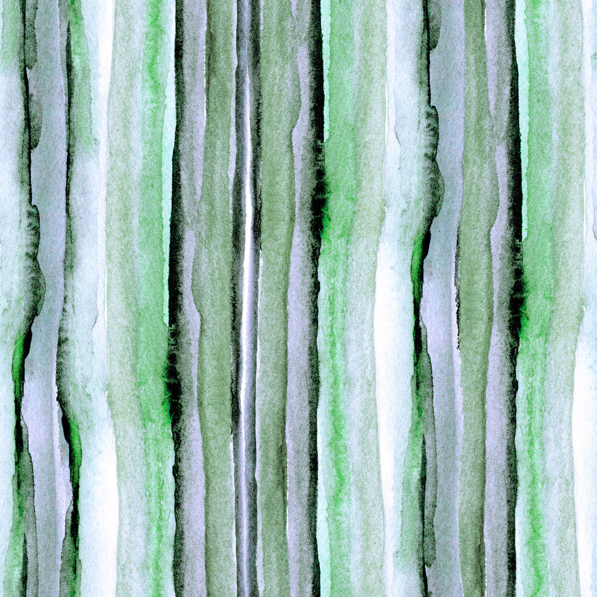 Verdant Watercolor Vertical Stripes Wallpaper⁠ in your room