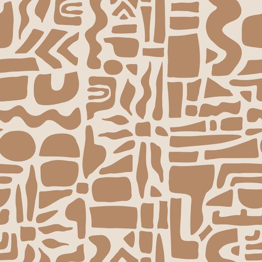 Abstract Earth Toned Shapes Wallpaper⁠