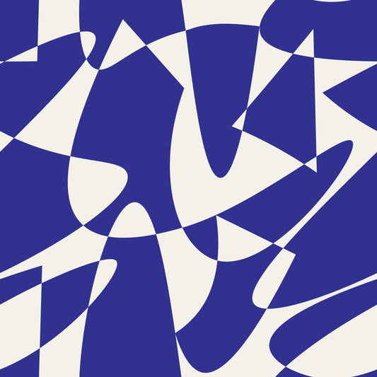 Abstract Cobalt Geometric Shapes Wallpaper⁠
