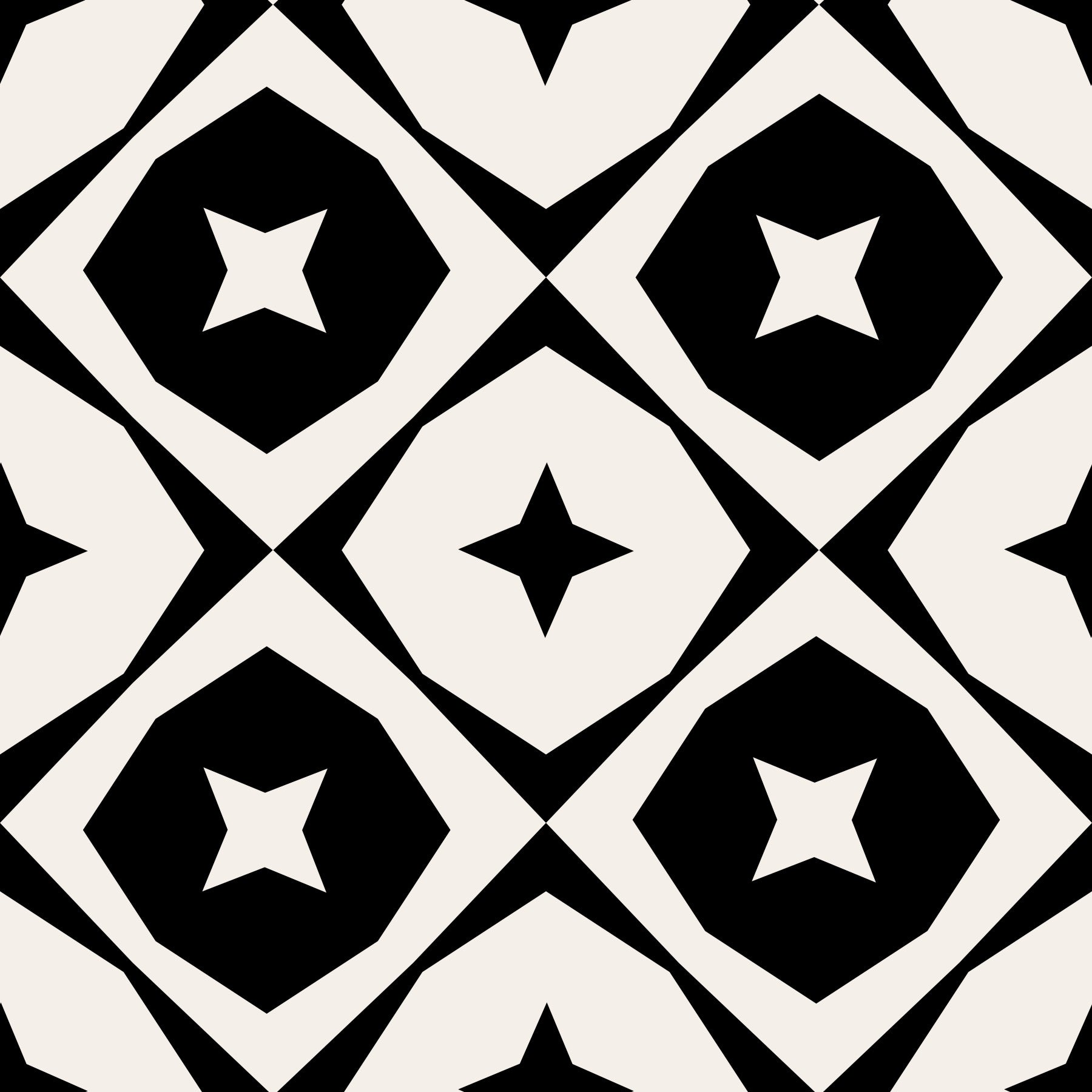 Monochrome Star Lattice Wallpaper⁠