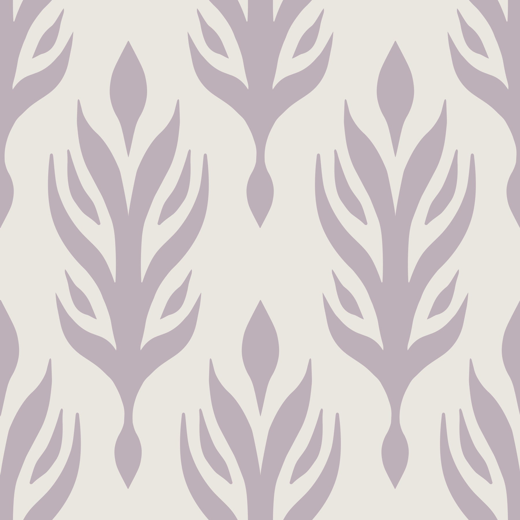 Soft Lavender Botanical Symmetry Wallpaper⁠