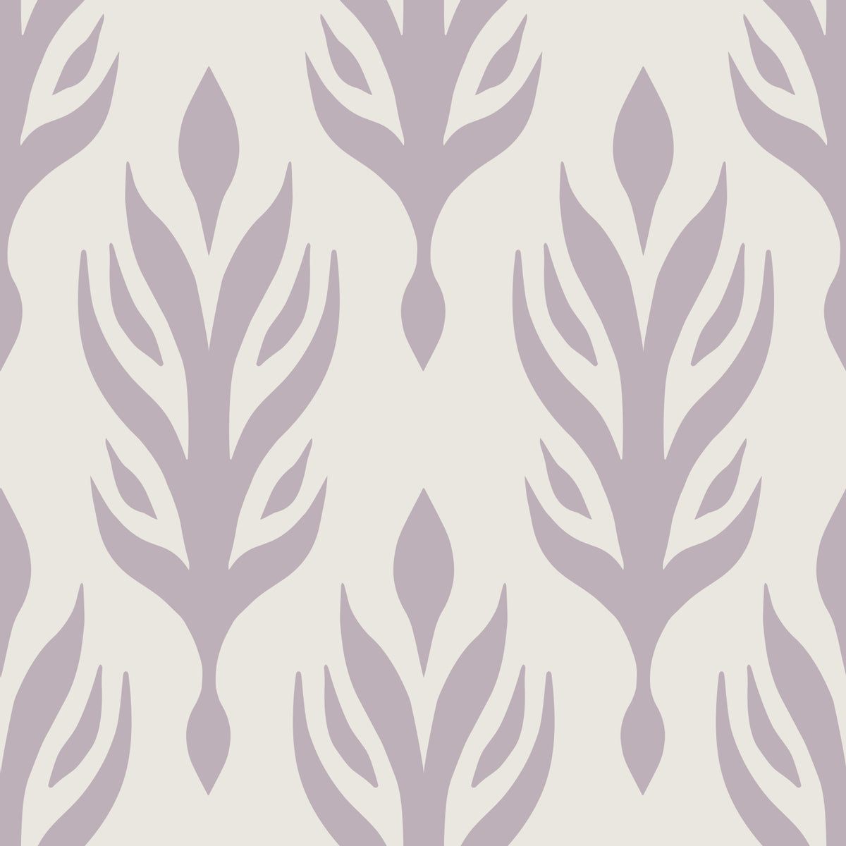 Soft Lavender Botanical Symmetry Wallpaper⁠ in your room