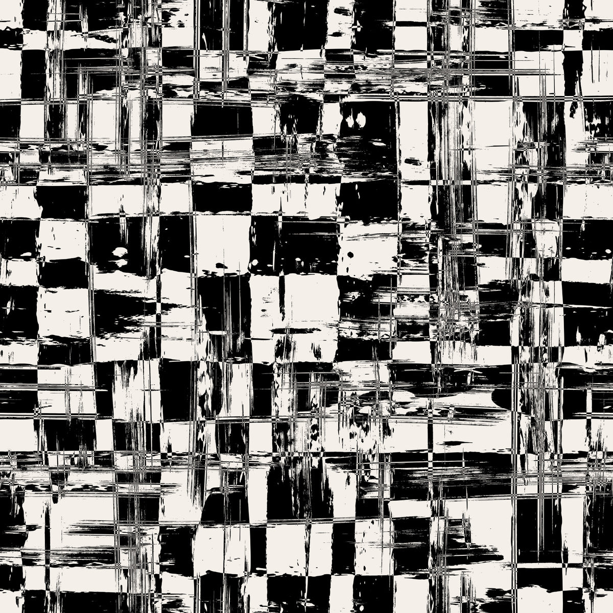 Abstract Ink Grid Mural Wallpaper⁠