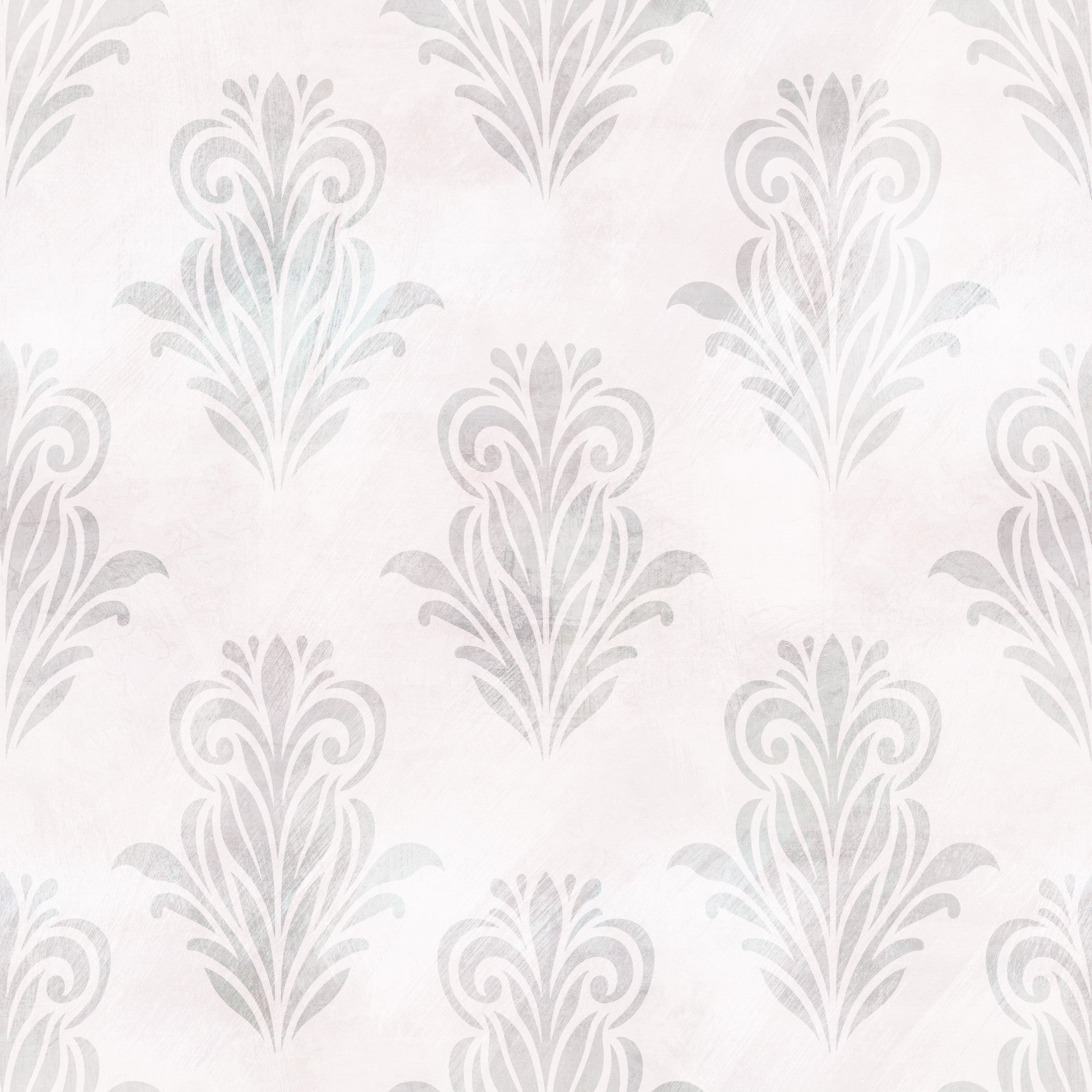 Minimalist Grey Brushed Damask Wallpaper⁠