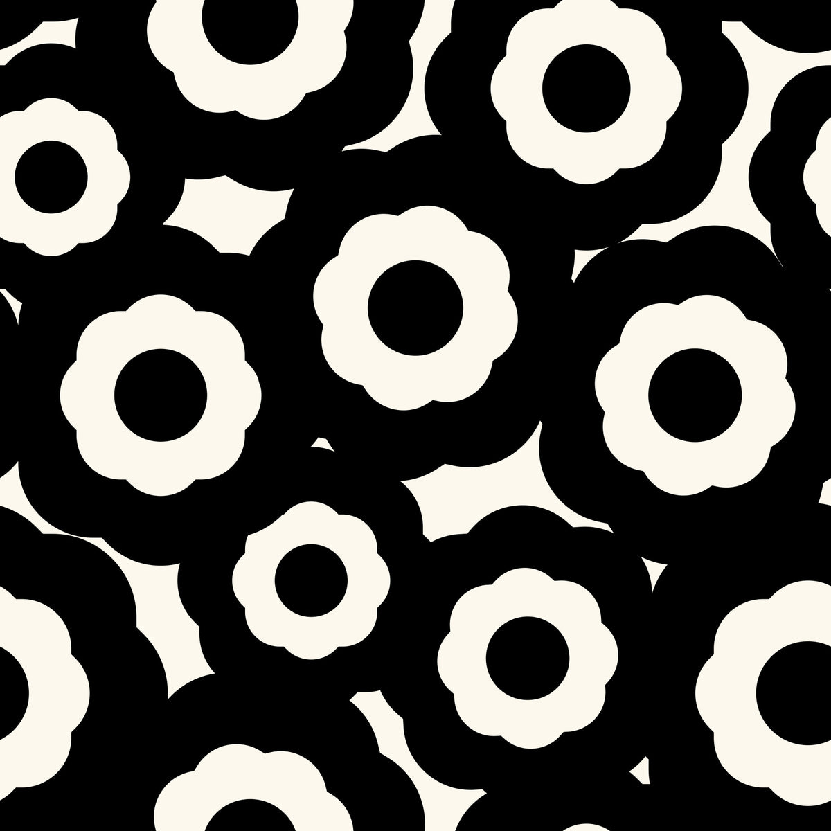 Modernist Flower Repeat Pattern Wallpaper⁠ in your room