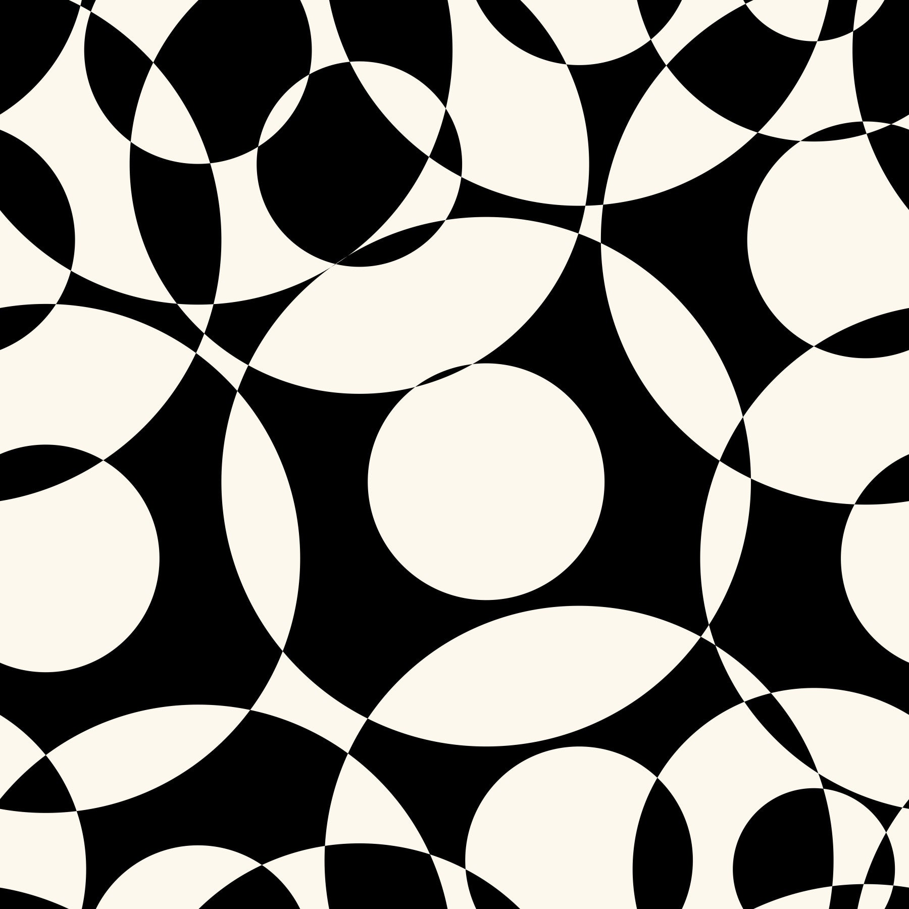 Interlocking Monochrome Circles Wallpaper⁠