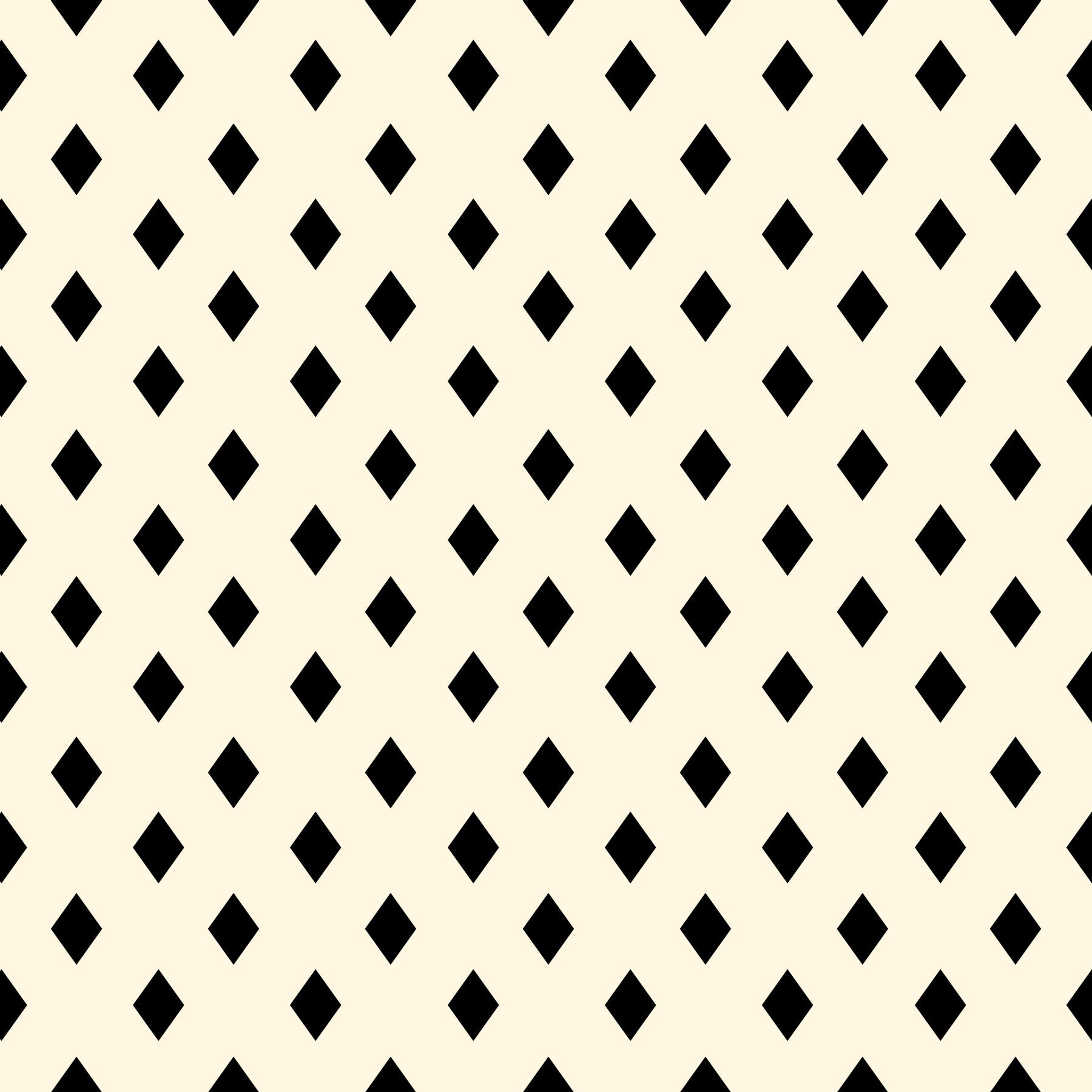 Minimalist Black and Cream Diamond Grid Wallpaper⁠