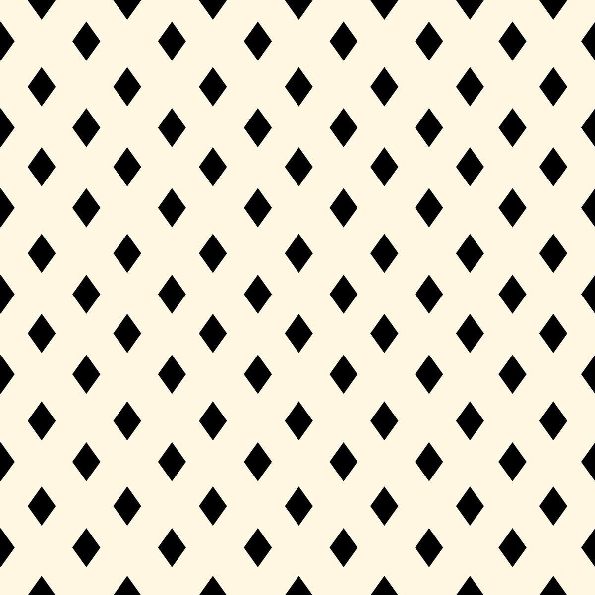 Minimalist Black and Cream Diamond Grid Wallpaper⁠ in your room — zoomed