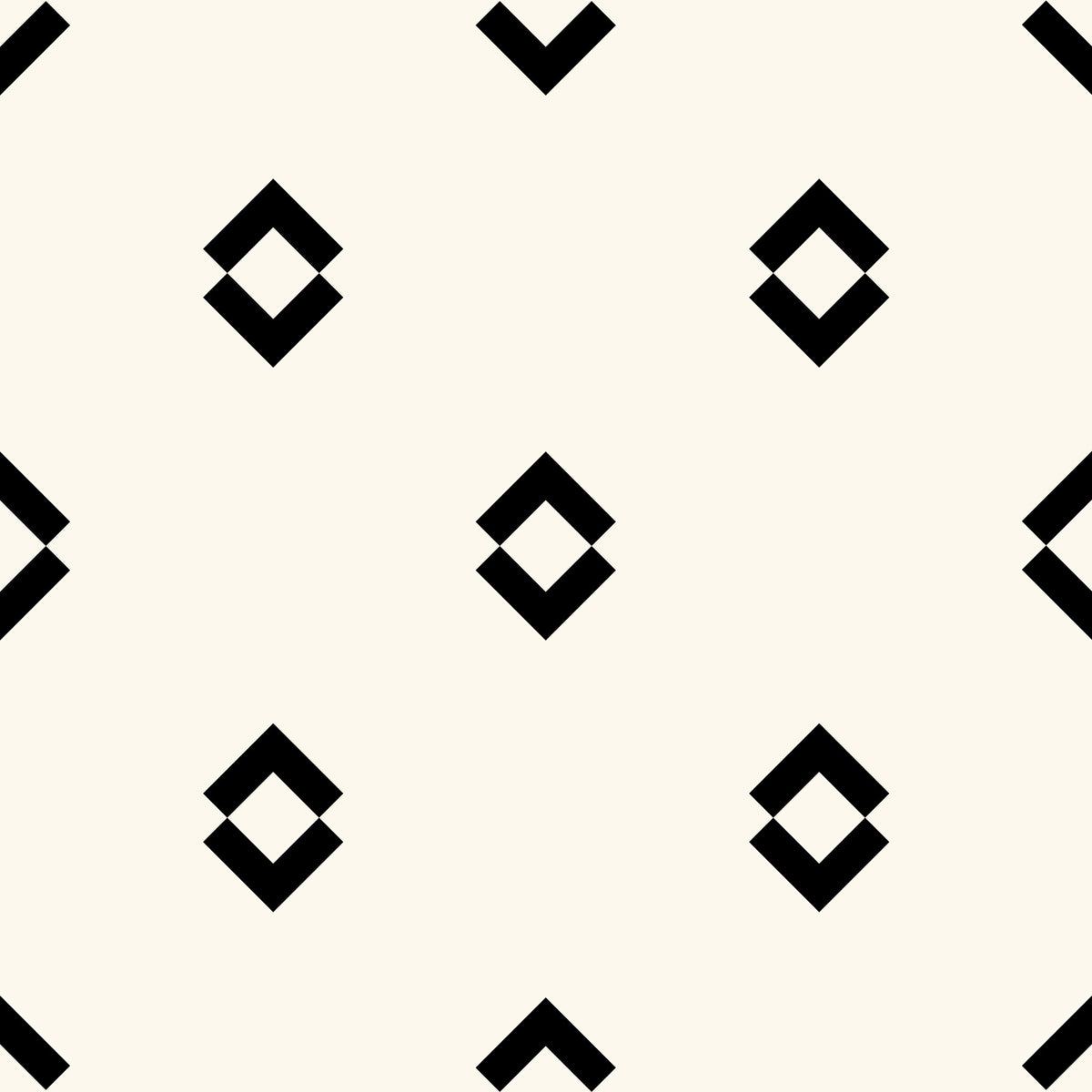 Minimalist Black and White Geometric Diamond Grid Wallpaper⁠