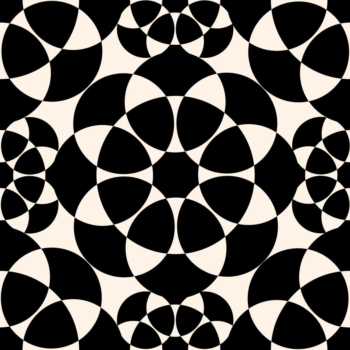 Geometric Monochrome Circle Grid Wallpaper⁠ in your room