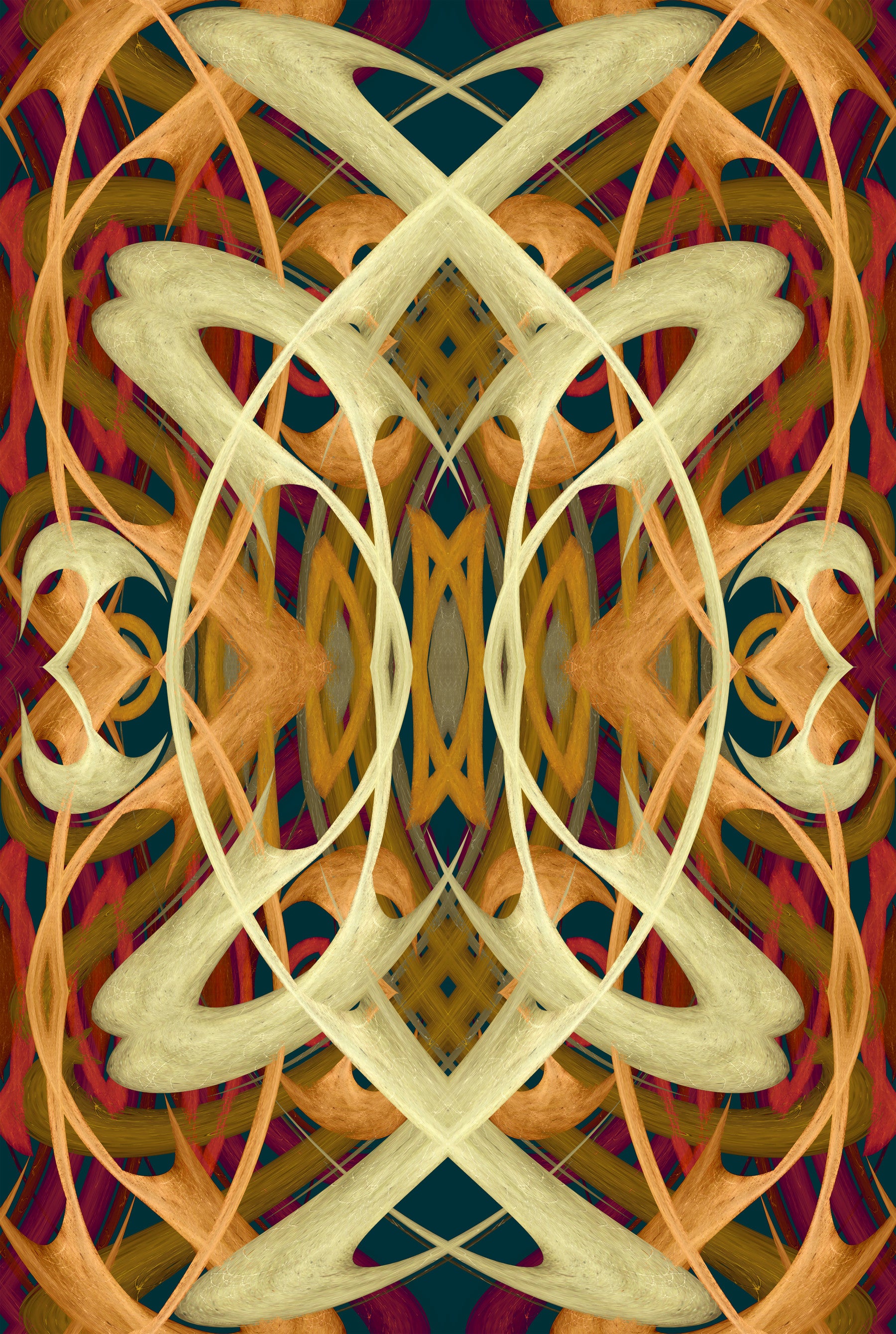 Art Nouveau Revival Whiplash Lines - PRALINÉ Wallpaper⁠