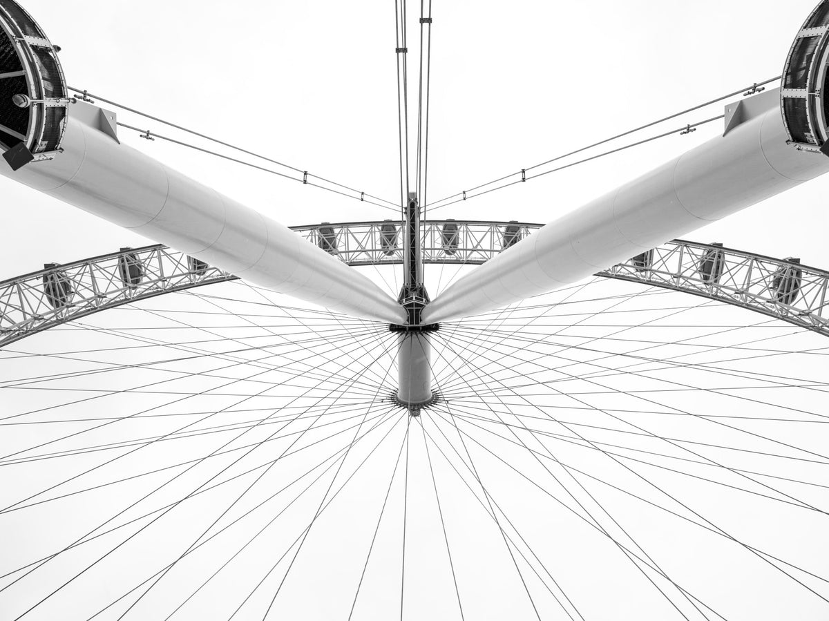 Architectural Steel Symmetry Wall Mural in your room — zoomed