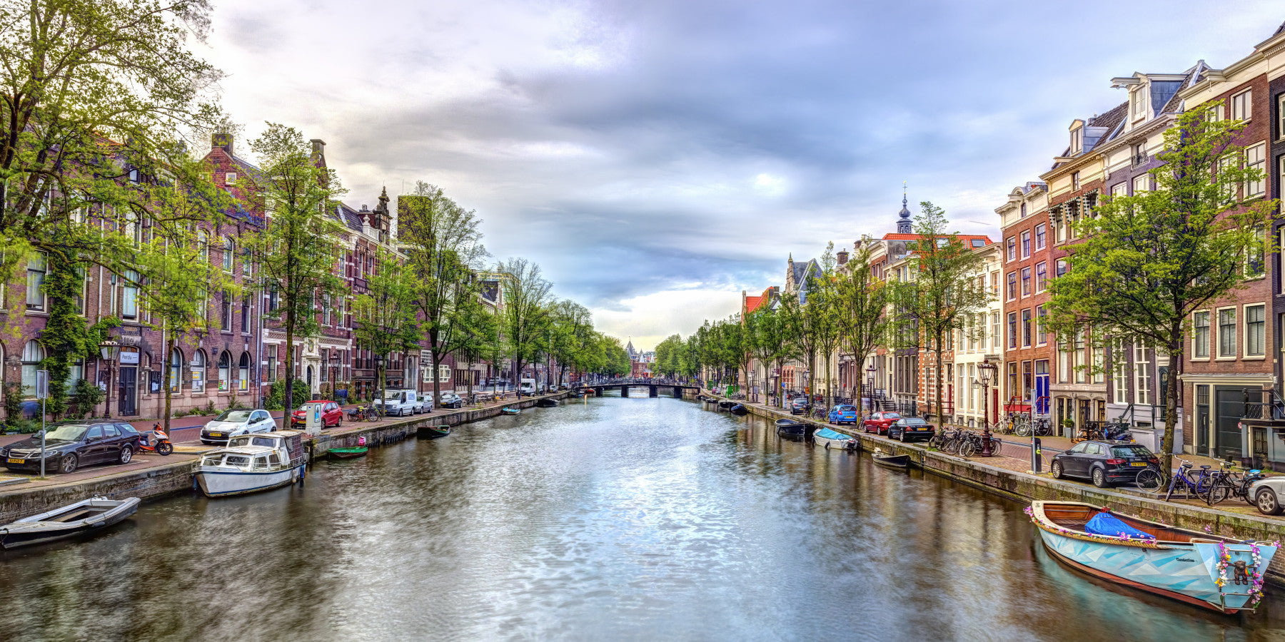Historic Dutch Townhouse Canal Wall Mural