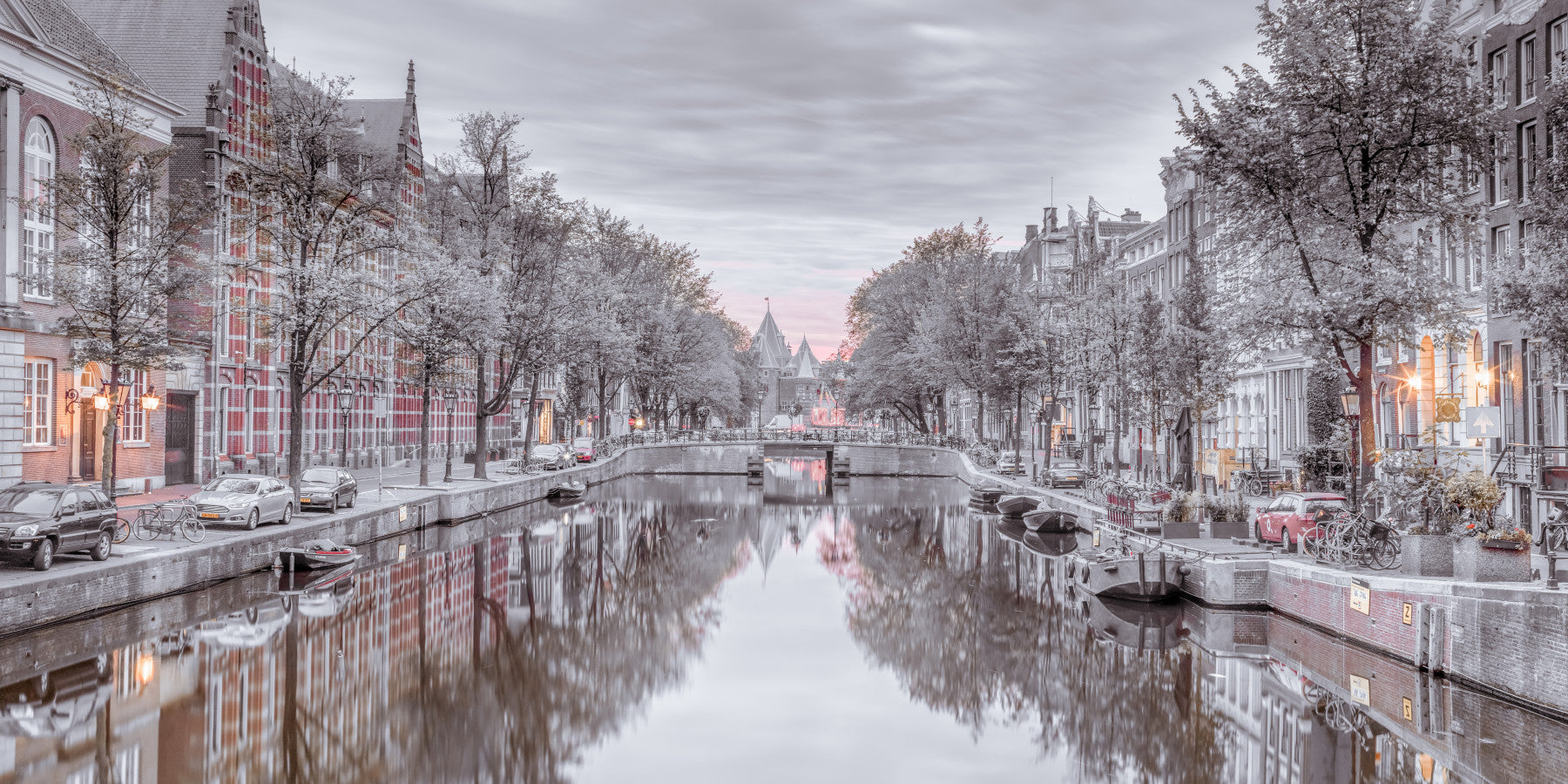 Twilight Reflections on Historic Waterways Wall Mural