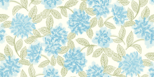 Blue Hydrangea Watercolor Bloom Wallpaper⁠