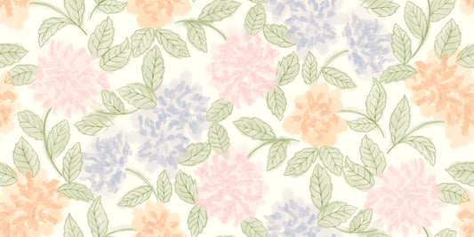 Whimsical Botanical Sketch Pattern Wallpaper⁠