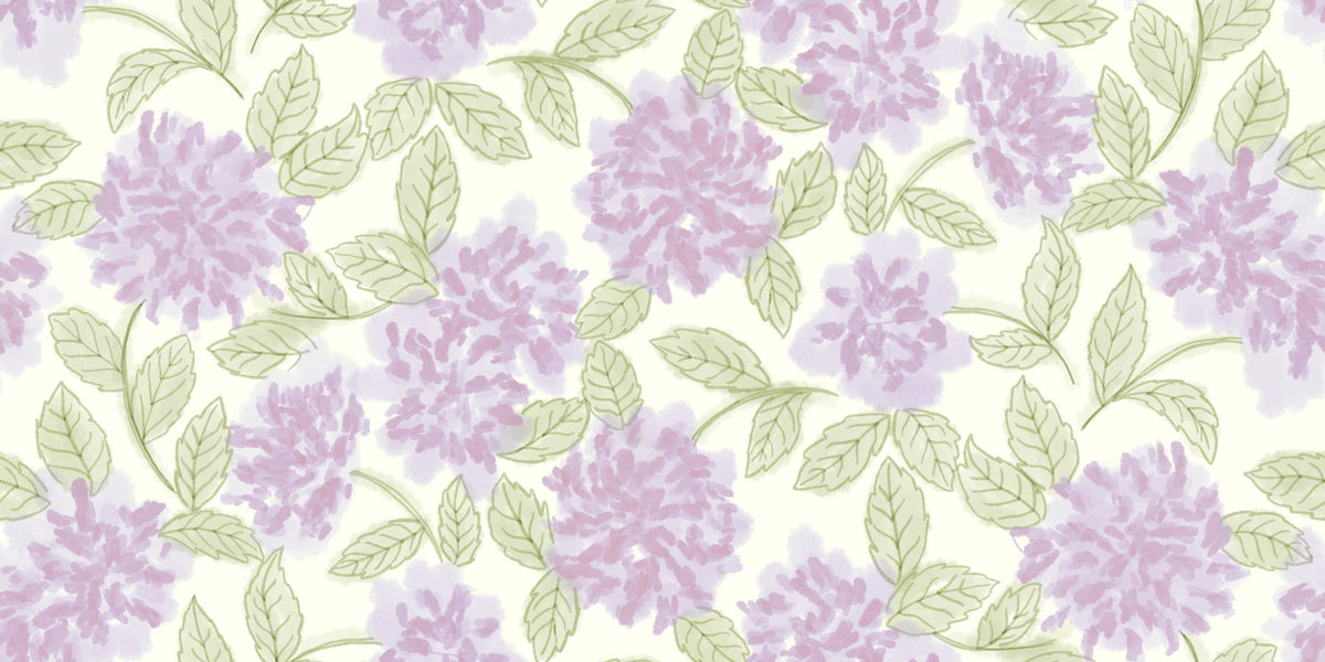 Soft Lavender Bloom Botanical Wallpaper⁠