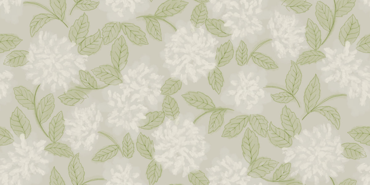 Ethereal Botanical White Bloom Wallpaper⁠ in your room