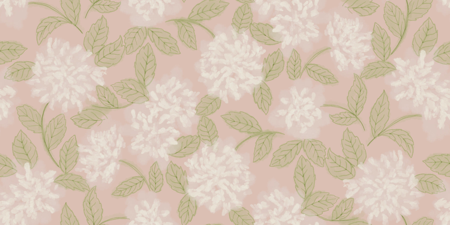 Muted Meadow Petal Pattern Wallpaper⁠