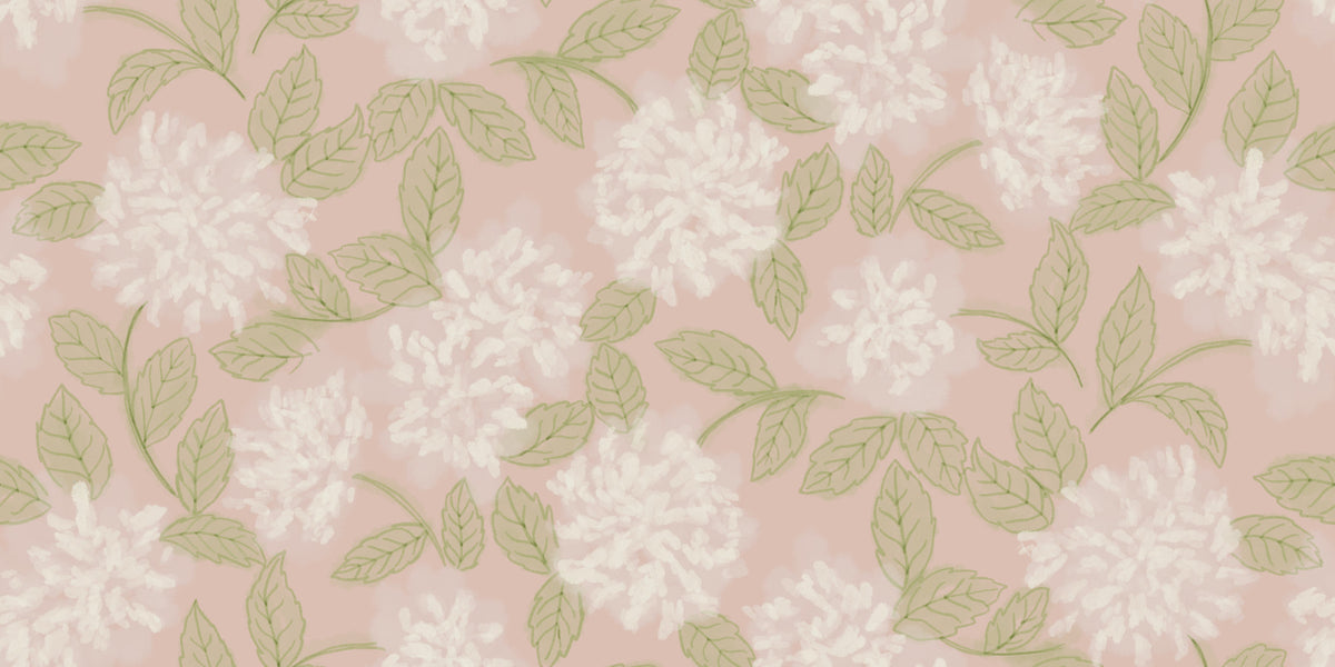 Muted Meadow Petal Pattern Wallpaper⁠ in your room