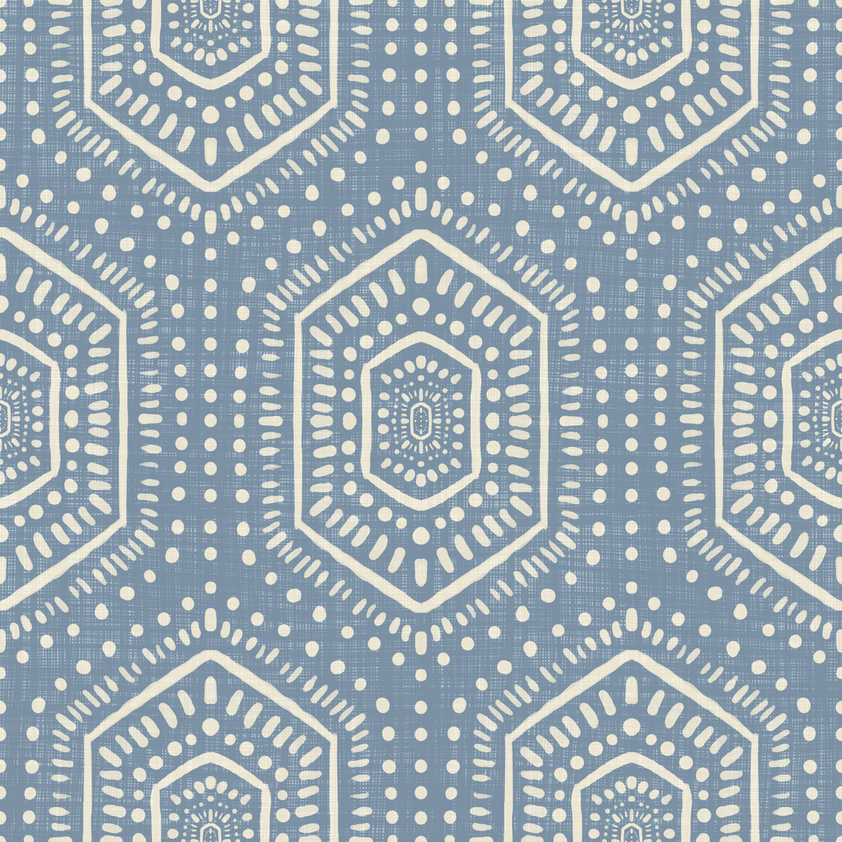 Boho Painted - Abstract Mudcloth Hexagons Tribal Geometric Pattern Jeans Jacket Blue Wallpaper⁠ in your room