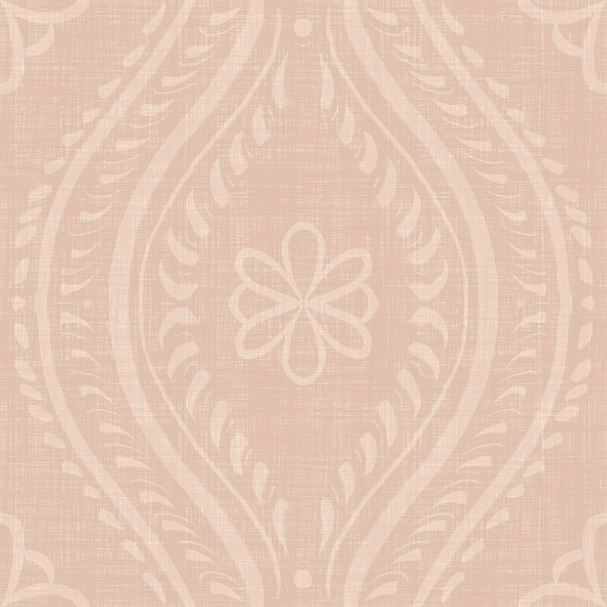 Faded Ogee Damask - Cinnamon Tea Wallpaper⁠ in your room