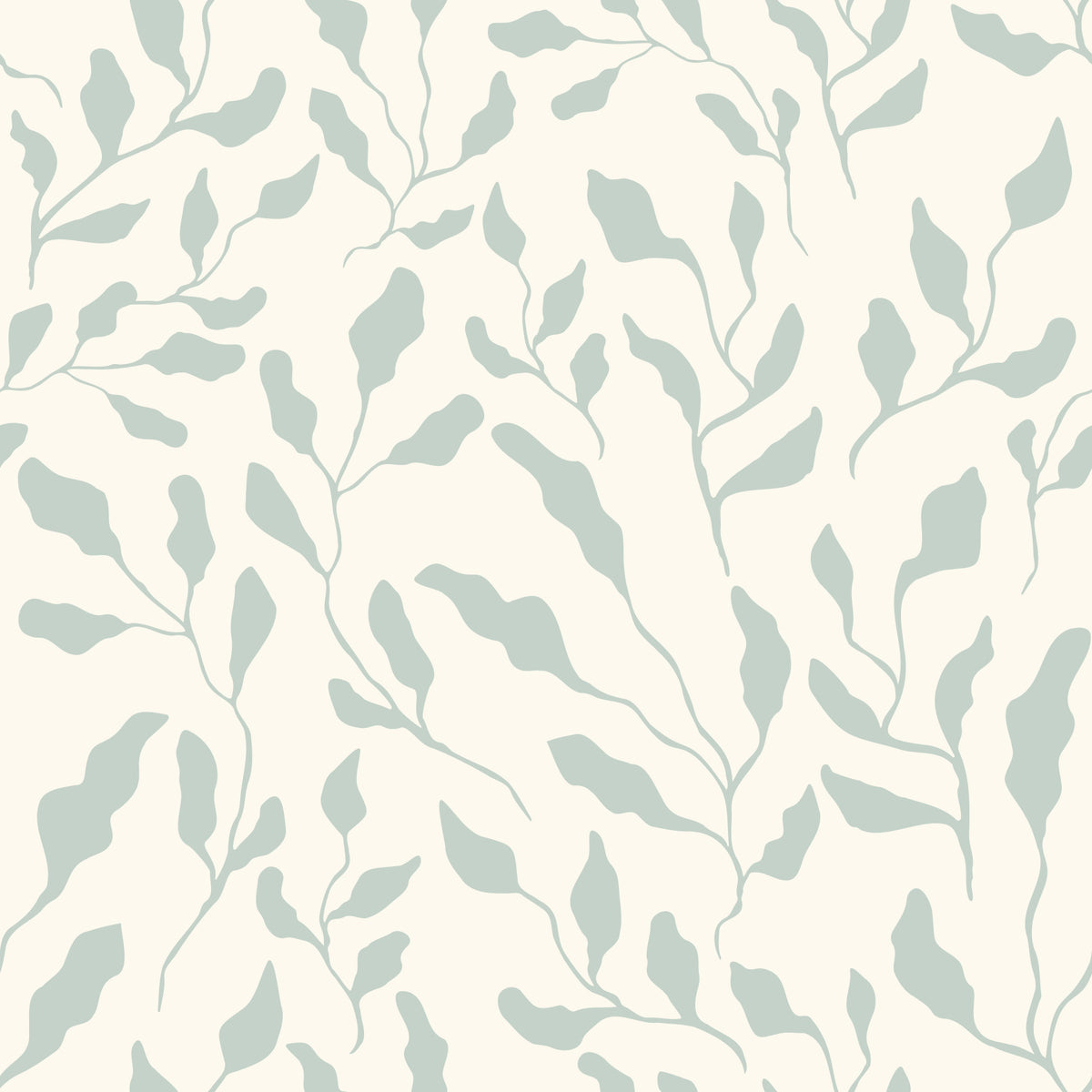 Cream and Sage Leaf Repeat Wallpaper⁠ in your room