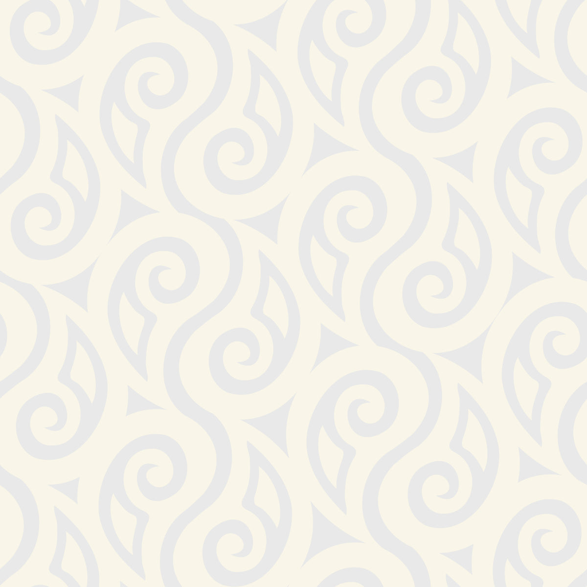 Cream and Grey Swirl Pattern Wallpaper⁠