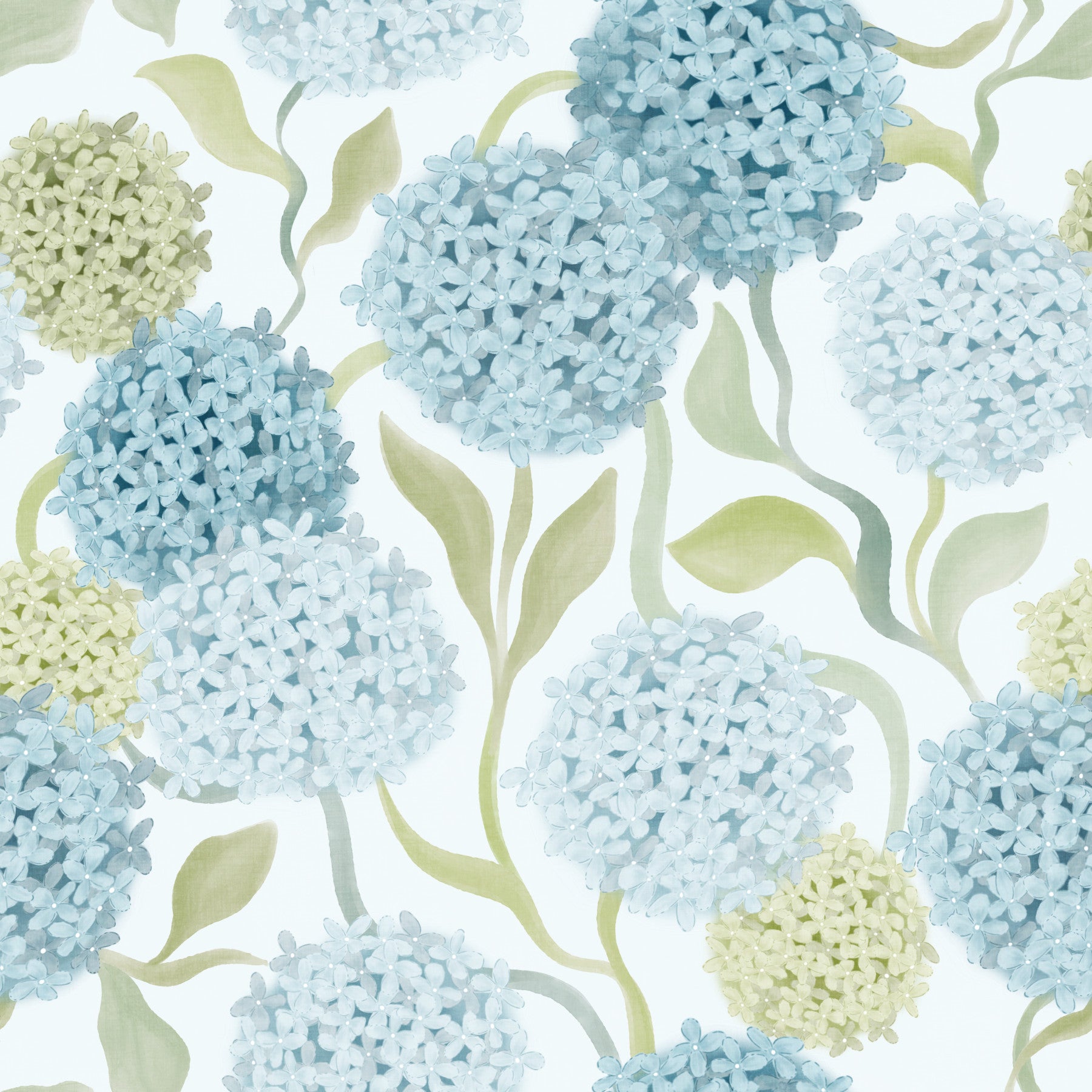 Dreamy Pastel Hydrangea Garden Wallpaper⁠