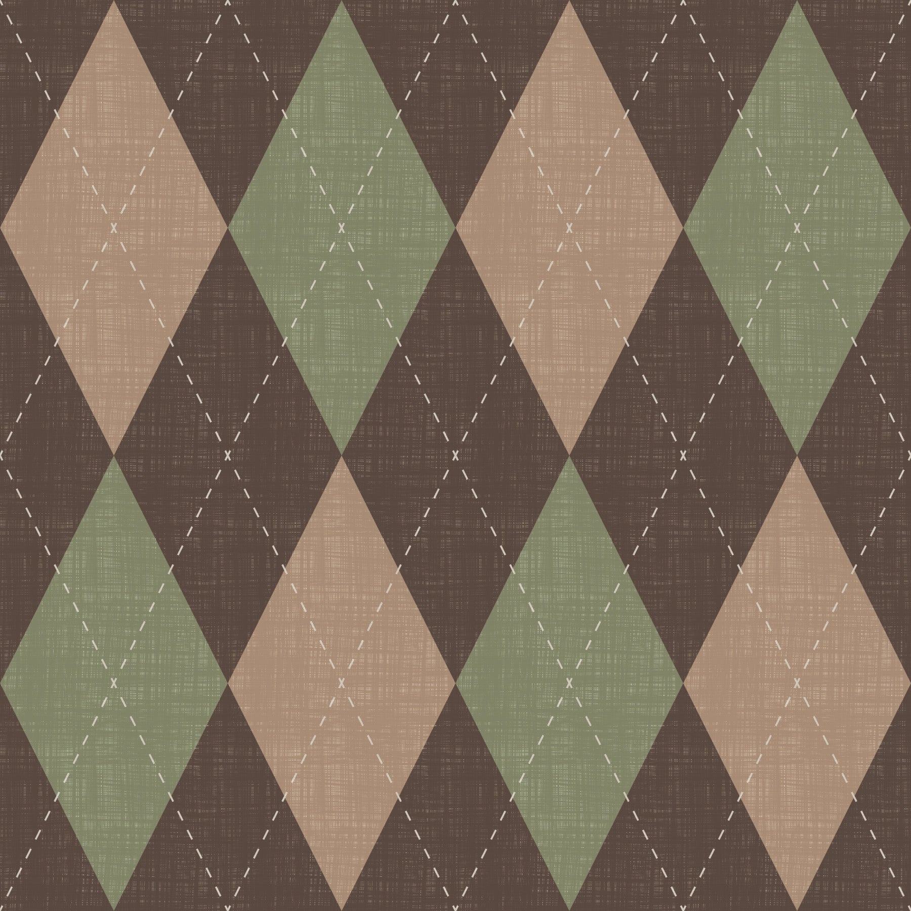 Winter Heritage - Argyle Harlequin Geometric Timeless - Soft Muted Hue Wallpaper⁠
