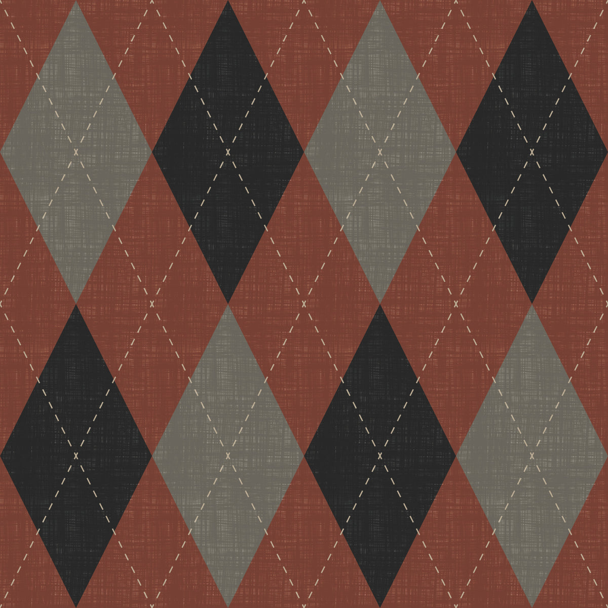 Winter Heritage - Argyle Harlequin Classic Diamond - Deep Bold Shade Wallpaper⁠ in your room