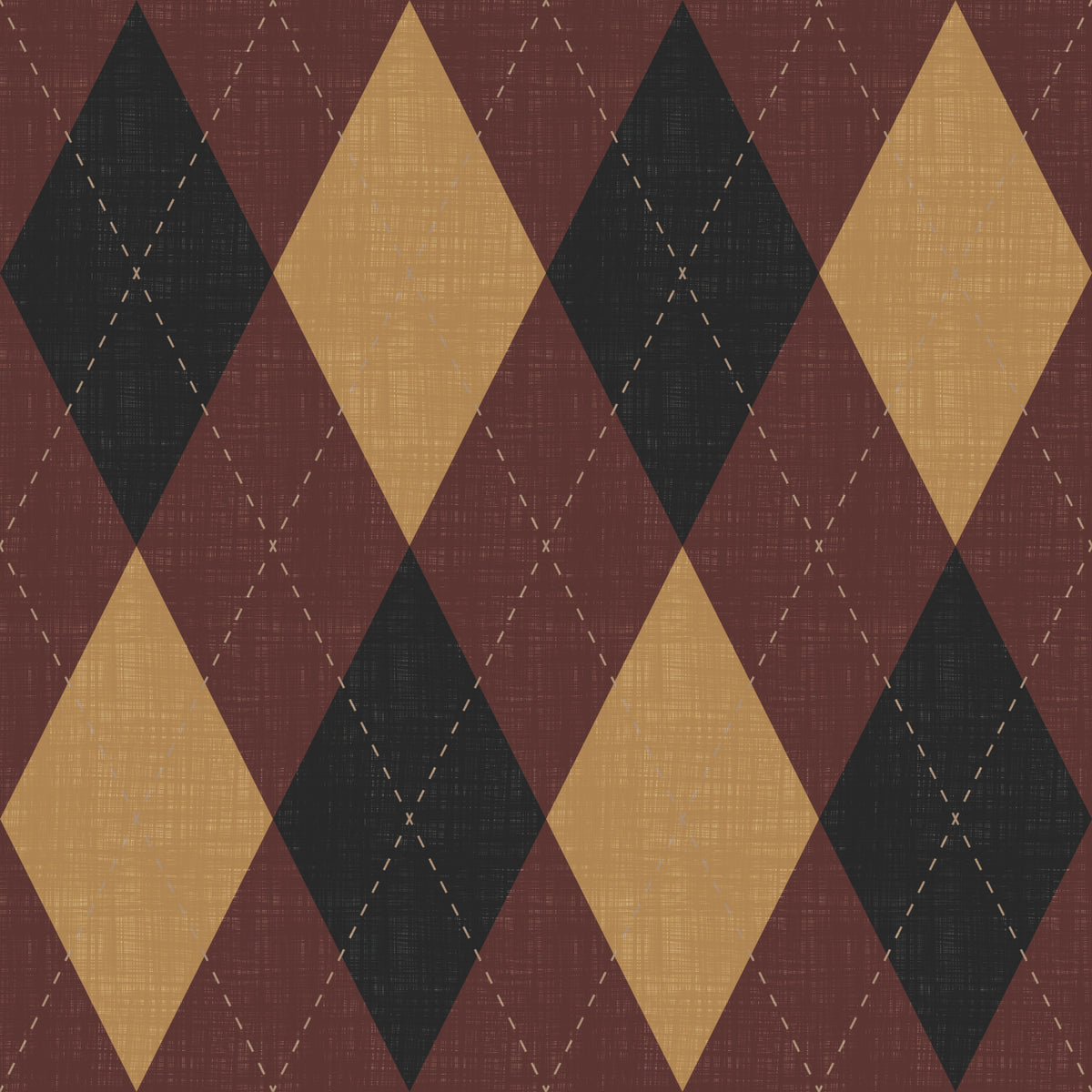 Winter Heritage - Argyle Harlequin Classic Diamond - Dark Moody Mix Wallpaper⁠ in your room — zoomed