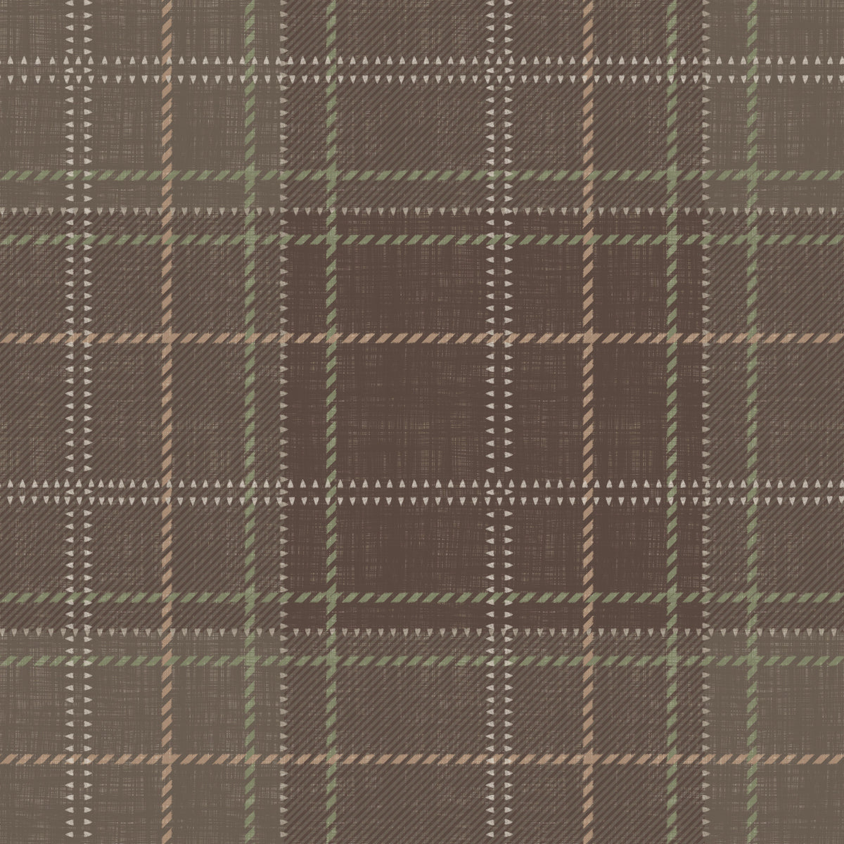 Winter Heritage - Tartan Checkerboard Plaid Block - Soft Taupe Blend Wallpaper⁠ in your room