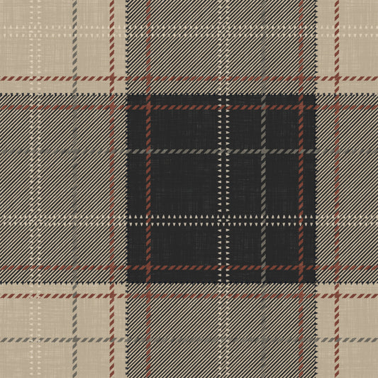Winter Heritage - Tartan Checkerboard Plaid Block - Bold High Contrast Wallpaper⁠