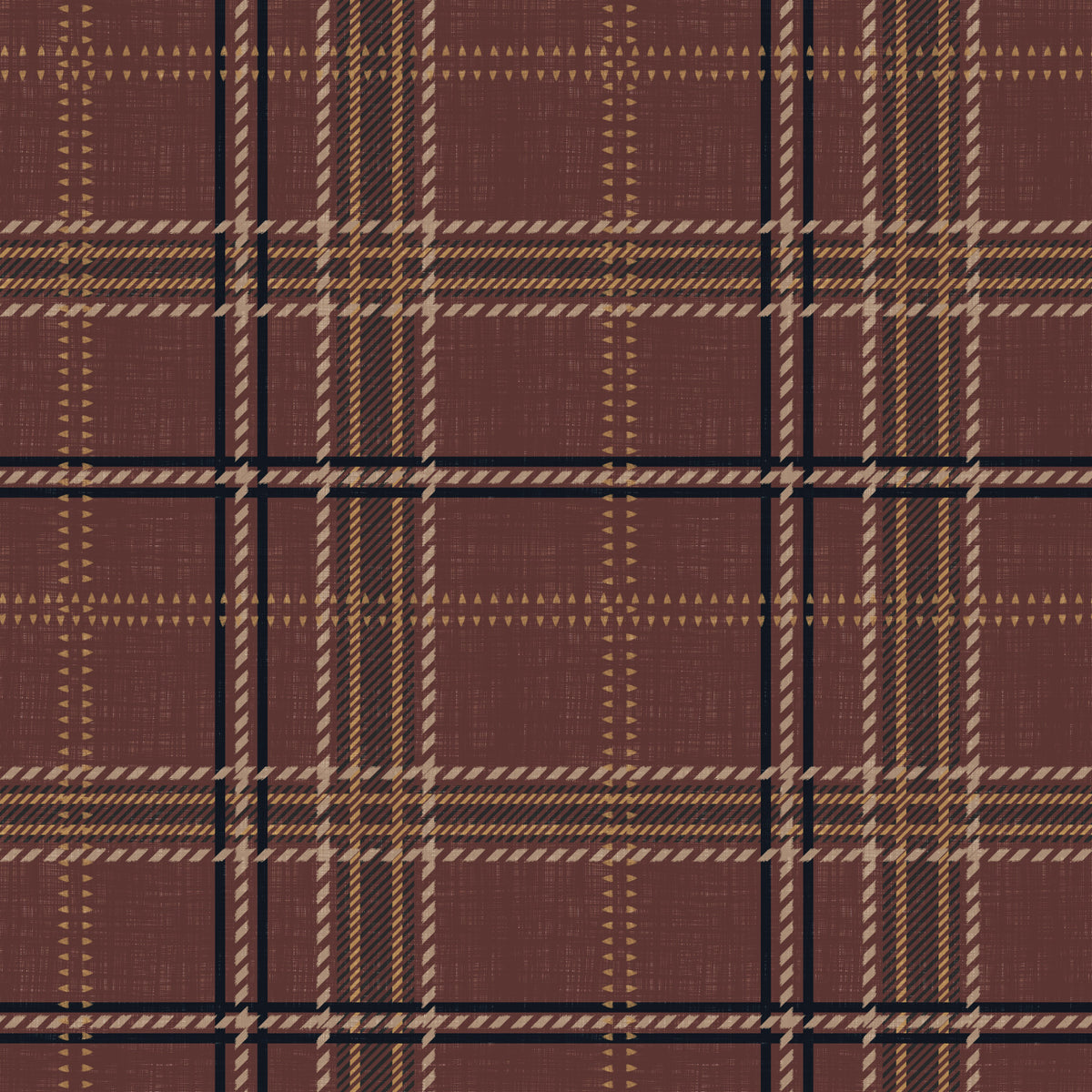 Winter Heritage - Windowpane Tartan Plaid Check - Dark Moody Tone Wallpaper⁠ in your room — zoomed