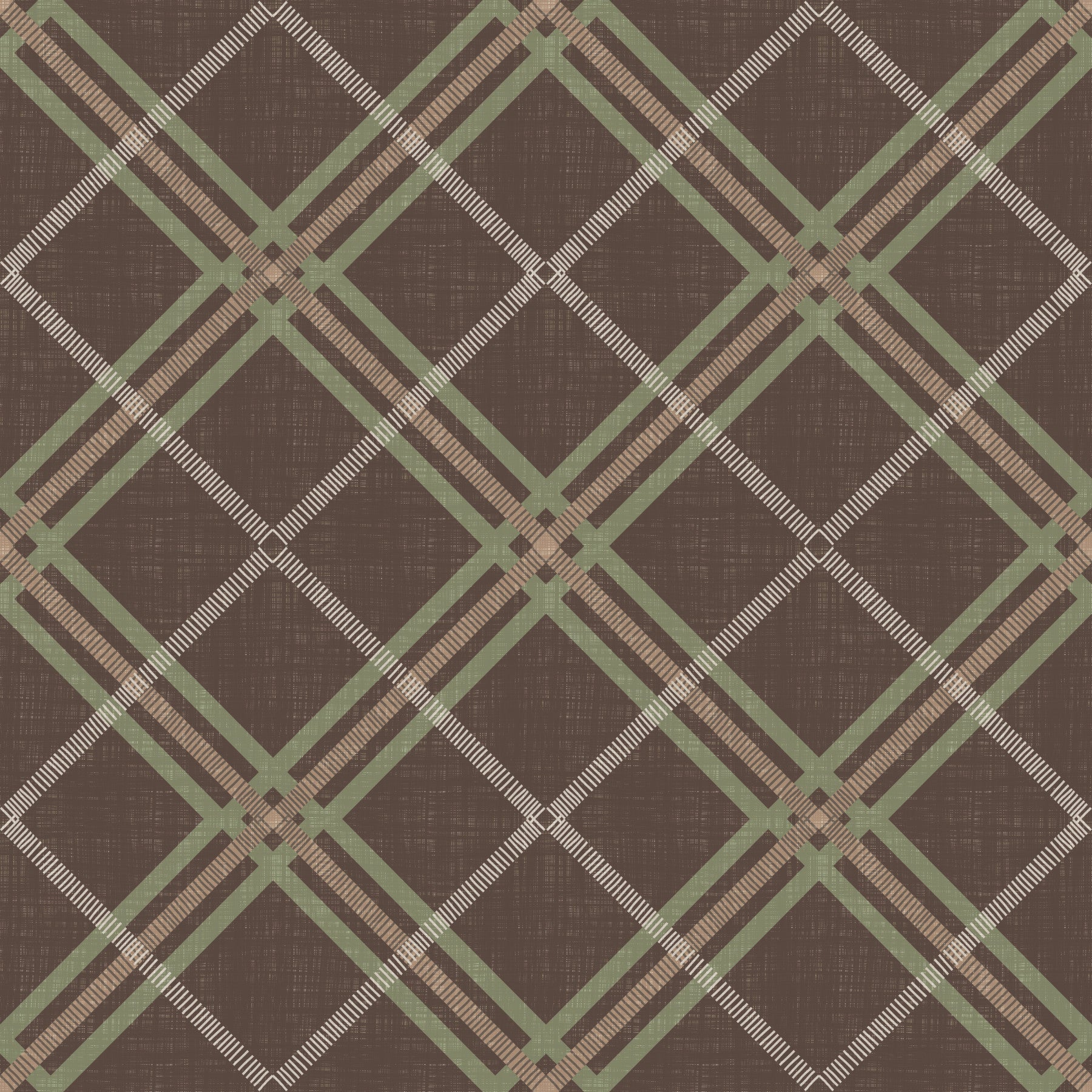 Winter Heritage - Tartan Trellis Plaid Grid - Soft Muted Hue Wallpaper⁠