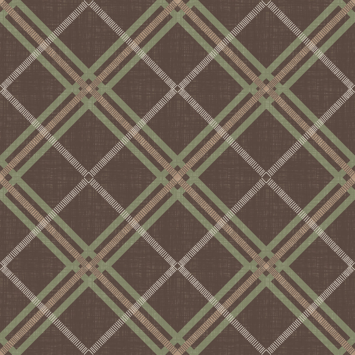 Winter Heritage - Tartan Trellis Plaid Grid - Soft Muted Hue Wallpaper⁠