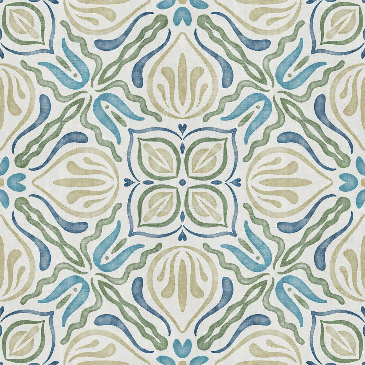 Fluid Azure Flora Wallpaper⁠ in your room