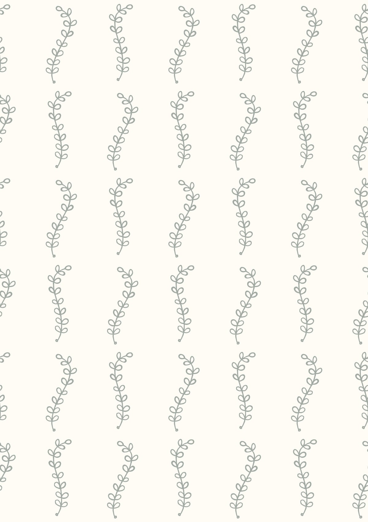Minimalist Sage Leaf Sprigs Wallpaper⁠ in your room