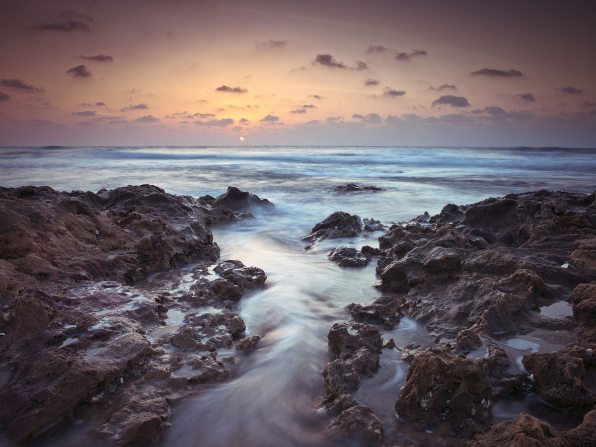 Rugged Shoreline at Dusk Wall Mural in your room — zoomed