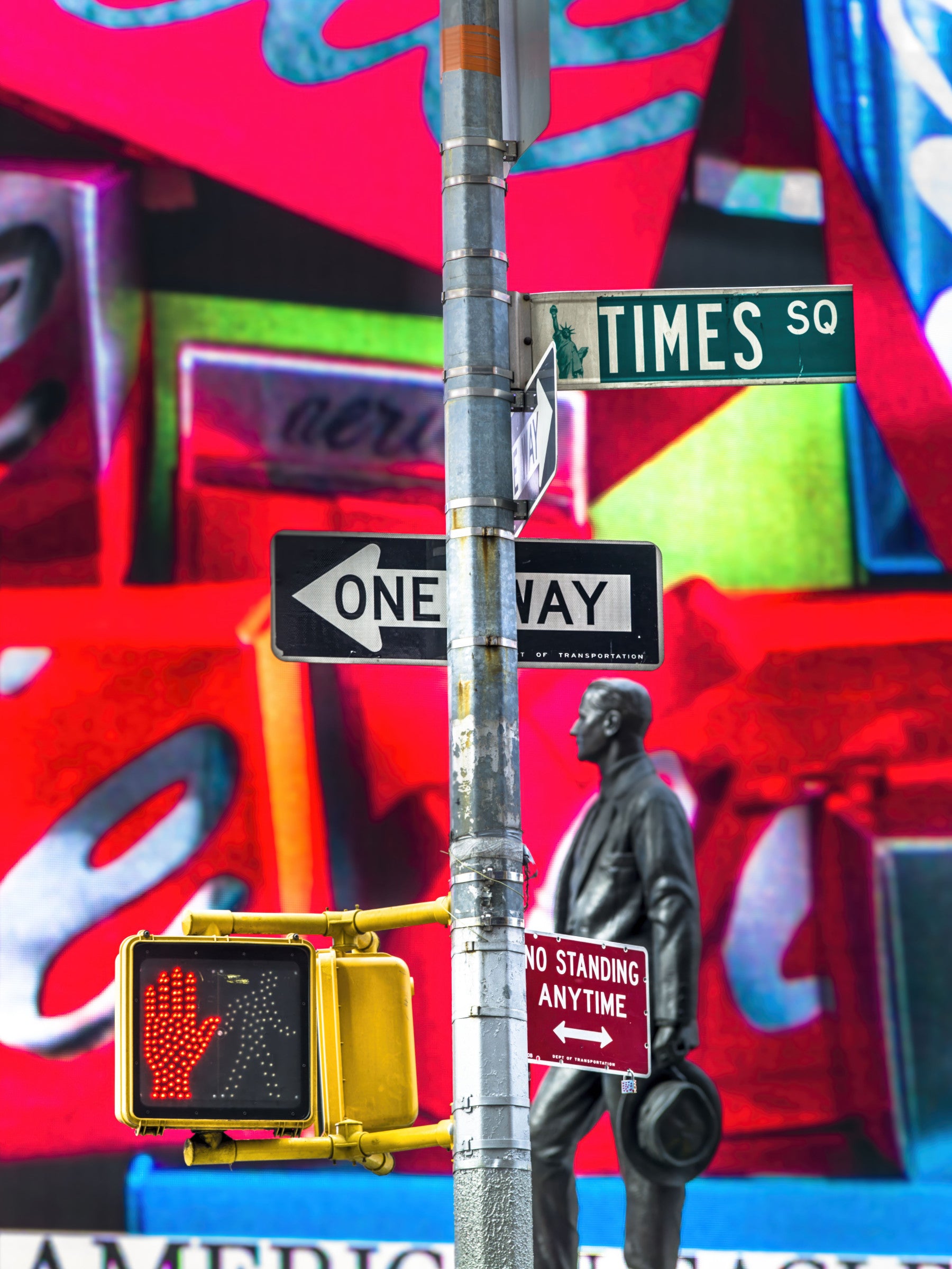 Neon Manhattan Intersection Wall Mural