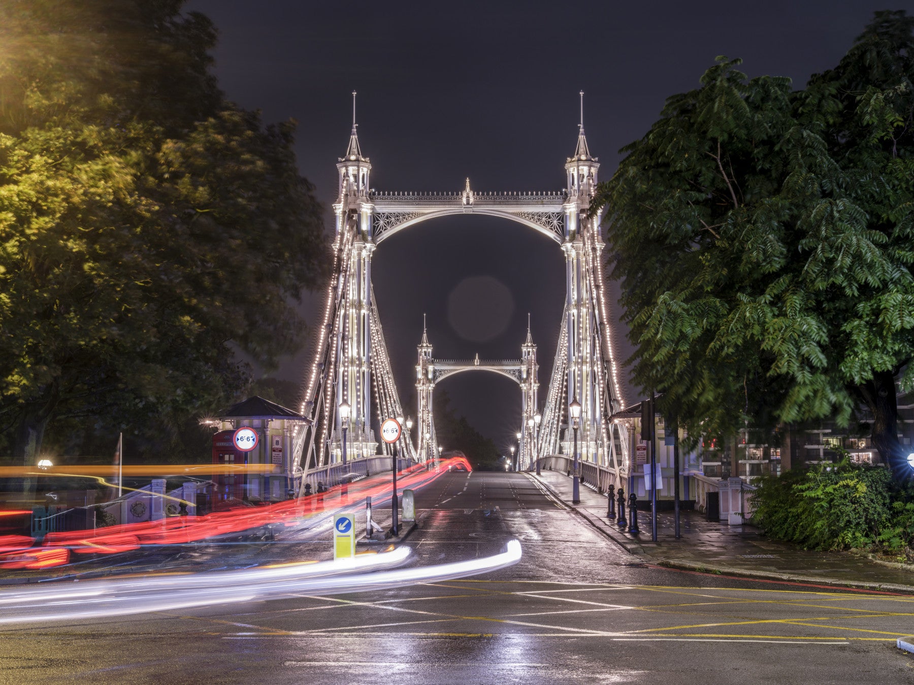 Metropolitan Bridge Light Trails Wall Mural