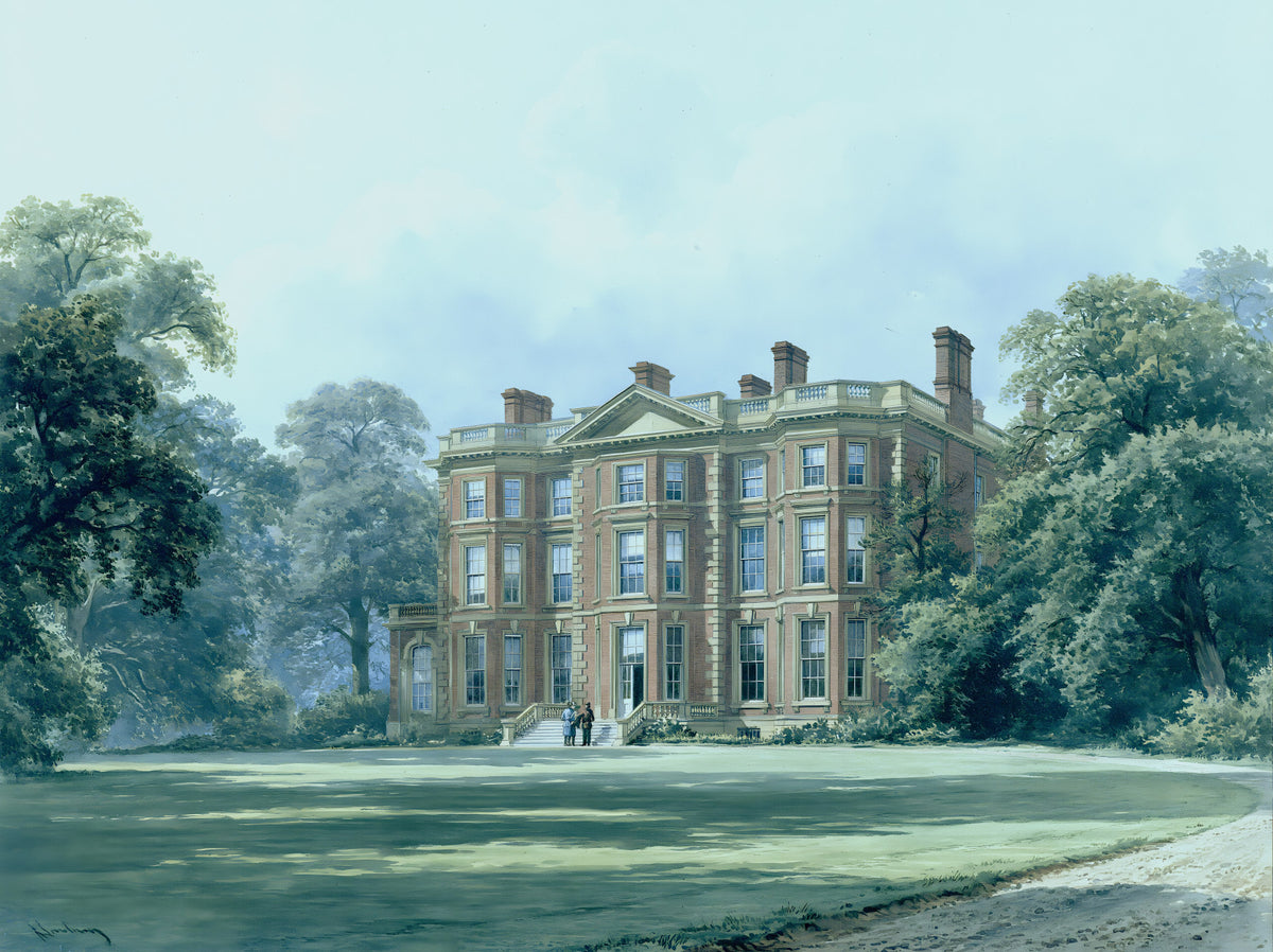 Stately Country Manor Estate Wall Mural in your room — zoomed