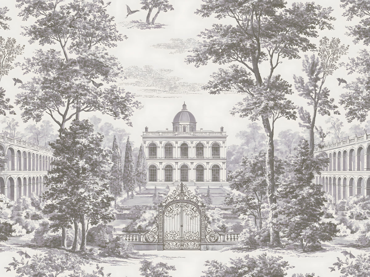 Grand Estate Garden Scene Wall Mural in your room — zoomed