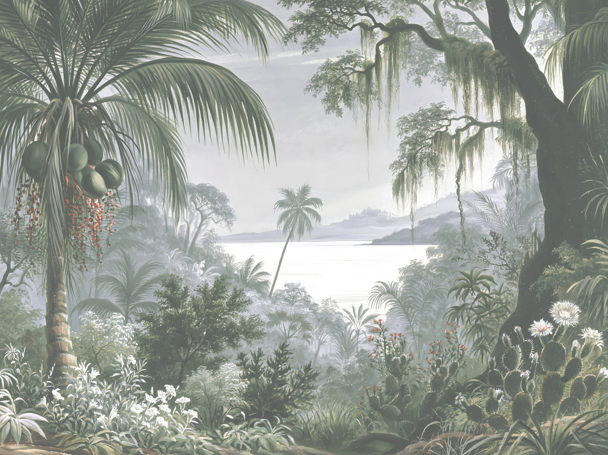Enchanted Lush Jungle Horizon Wall Mural